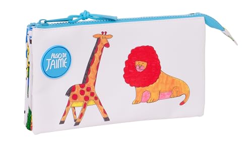 Safta ALGO DE Jaime – Federmäppchen für Kinder, Federmäppchen für Kinder, ideal für Schulkinder, bequem und vielseitig, Qualität und Beständigkeit, 22 x 3 x 12 cm, Weiß, weiß, Estándar, Casual Safta ALGO DE Jaime – Federmäppchen für Kinder, Federmäppchen für Kinder, ideal für Schulkinder, bequem und vielseitig, Qualität und Beständigkeit, 22 x 3 x 12 cm, Weiß, weiß, Estándar, Casual von safta