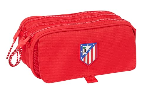 Safta ATLÉTICO DE Madrid Federmäppchen mit DREI Fächern, für Kinder, ideal für Kinder im Schulalter, bequem und vielseitig, Qualität und Widerstandsfähigkeit, 21,5 x 8 x 10 cm, Rot, rot, Estándar, Safta ATLÉTICO DE Madrid Federmäppchen mit DREI Fächern, für Kinder, ideal für Kinder im Schulalter, bequem und vielseitig, Qualität und Widerstandsfähigkeit, 21,5 x 8 x 10 cm, Rot, rot, Estándar, von safta