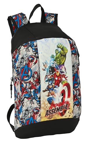 Safta Avengers Forever Mini-Rucksack für den täglichen Gebrauch, ideal für Kinder verschiedener Altersgruppen, bequem und vielseitig, Qualität und Widerstandsfähigkeit, 22 x 10 x 39 cm, mehrfarbig, von safta