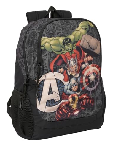 Safta Avengers Ventta Schulrucksack für Kinder, ideal für Kinder verschiedener Altersgruppen, bequem und vielseitig, Qualität und Widerstandsfähigkeit, 32 x 16 x 44 cm, Schwarz, M, Casual Safta Avengers Ventta Schulrucksack für Kinder, ideal für Kinder verschiedener Altersgruppen, bequem und vielseitig, Qualität und Widerstandsfähigkeit, 32 x 16 x 44 cm, Schwarz, M, Casual von safta