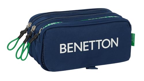 Safta BENETTON GREEN Federmäppchen mit 3 Fächern, für Kinder, ideal für Kinder im Schulalter, bequem und vielseitig, Qualität und Widerstandsfähigkeit, 21,5 x 8 x 10 cm, marineblau, M, Casual Safta BENETTON GREEN Federmäppchen mit 3 Fächern, für Kinder, ideal für Kinder im Schulalter, bequem und vielseitig, Qualität und Widerstandsfähigkeit, 21,5 x 8 x 10 cm, marineblau, M, Casual von safta