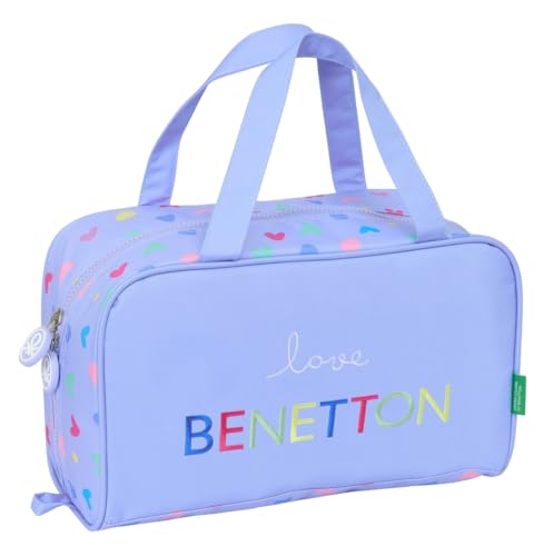 Safta BENETTON LILA - Rechteckige Kulturtasche mit Griff, Kinder-Kulturbeutel, anpassbar an den Wagen, ideal für Kinder von 5 bis 14 Jahren, bequem und vielseitig, Qualität und Widerstandsfähigkeit, Safta BENETTON LILA - Rechteckige Kulturtasche mit Griff, Kinder-Kulturbeutel, anpassbar an den Wagen, ideal für Kinder von 5 bis 14 Jahren, bequem und vielseitig, Qualität und Widerstandsfähigkeit, von safta