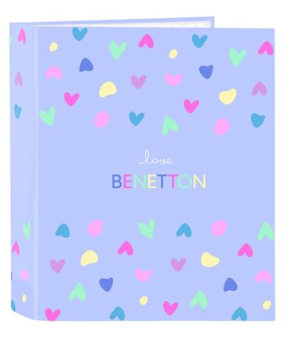 Safta BENETTON Lila - Ringordner mit 4 Ringen, ideal für Kinder verschiedener Altersgruppen, bequem und vielseitig, Qualität und Widerstandsfähigkeit, 27 x 6 x 33 cm, Lila, M, Casual Safta BENETTON Lila - Ringordner mit 4 Ringen, ideal für Kinder verschiedener Altersgruppen, bequem und vielseitig, Qualität und Widerstandsfähigkeit, 27 x 6 x 33 cm, Lila, M, Casual von safta