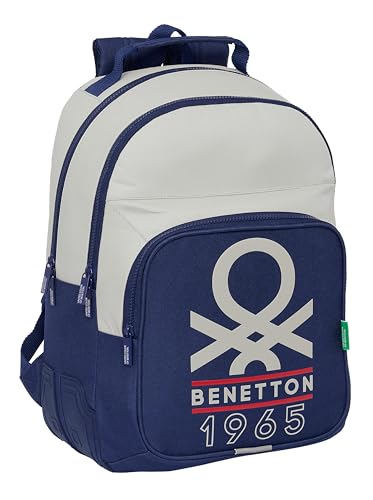 Safta BENETTON VARSITY Schulrucksack für Kinder, ideal für Kinder verschiedener Altersgruppen, bequem und vielseitig, Qualität und Widerstandsfähigkeit, 32 x 15 x 42 cm, Marineblau/Grau, Marineblau / Safta BENETTON VARSITY Schulrucksack für Kinder, ideal für Kinder verschiedener Altersgruppen, bequem und vielseitig, Qualität und Widerstandsfähigkeit, 32 x 15 x 42 cm, Marineblau/Grau, Marineblau / von safta