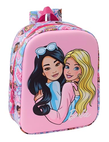 Safta Barbie 3D Kindergartenrucksack 3D, anpassbar an den Wagen, einfache Reinigung, ideal für Kinder verschiedener Altersgruppen, bequem und vielseitig, Qualität und Widerstandsfähigkeit, 22 x 10 x Safta Barbie 3D Kindergartenrucksack 3D, anpassbar an den Wagen, einfache Reinigung, ideal für Kinder verschiedener Altersgruppen, bequem und vielseitig, Qualität und Widerstandsfähigkeit, 22 x 10 x von safta