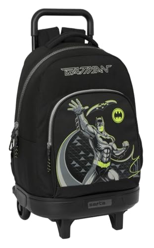 Safta Batman Game Over Großer Rucksack mit Rädern, kompakt, abnehmbar, ideal für Kinder verschiedener Altersgruppen, bequem und vielseitig, Qualität und Widerstandsfähigkeit, 33 x 22 x 45 cm, Schwarz Safta Batman Game Over Großer Rucksack mit Rädern, kompakt, abnehmbar, ideal für Kinder verschiedener Altersgruppen, bequem und vielseitig, Qualität und Widerstandsfähigkeit, 33 x 22 x 45 cm, Schwarz von safta