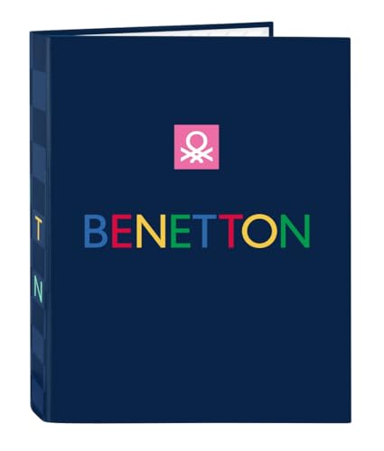 Safta Benetton Damero Ringbuch mit 4 Ringen, ideal für Kinder verschiedener Altersgruppen, bequem und vielseitig, Qualität und Widerstandsfähigkeit, 26,5 x 33 cm, marineblau, M, Casual Safta Benetton Damero Ringbuch mit 4 Ringen, ideal für Kinder verschiedener Altersgruppen, bequem und vielseitig, Qualität und Widerstandsfähigkeit, 26,5 x 33 cm, marineblau, M, Casual von safta