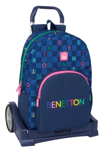safta Benetton Damero Schulrucksack mit Trolley Evolution, ideal für Kinder verschiedener Altersgruppen, bequem und vielseitig, Qualität und Widerstandsfähigkeit, marineblau, M, Casual safta Benetton Damero Schulrucksack mit Trolley Evolution, ideal für Kinder verschiedener Altersgruppen, bequem und vielseitig, Qualität und Widerstandsfähigkeit, marineblau, M, Casual von safta