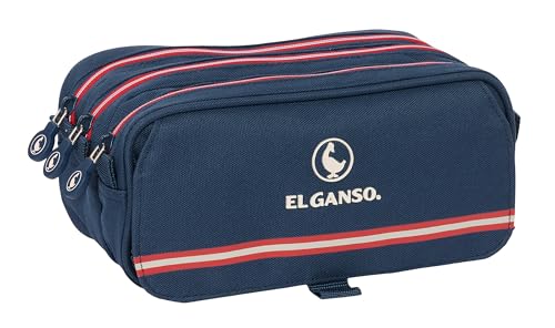 Safta EL GANSO Classic Federmäppchen mit DREI Fächern, für Kinder, ideal für Kinder im Schulalter, bequem und vielseitig, Qualität und Widerstandsfähigkeit, 21,5 x 8 x 10 cm, Marineblau, Marineblau, Safta EL GANSO Classic Federmäppchen mit DREI Fächern, für Kinder, ideal für Kinder im Schulalter, bequem und vielseitig, Qualität und Widerstandsfähigkeit, 21,5 x 8 x 10 cm, Marineblau, Marineblau, von safta