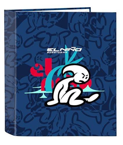 Safta EL KIND PARADISE - Folio Ordner mit 4 Ringen, ideal für Kinder unterschiedlichen Alters, bequem und vielseitig, Qualität und Widerstandsfähigkeit, 27 x 6 x 33 cm, Marineblau, marineblau, Safta EL KIND PARADISE - Folio Ordner mit 4 Ringen, ideal für Kinder unterschiedlichen Alters, bequem und vielseitig, Qualität und Widerstandsfähigkeit, 27 x 6 x 33 cm, Marineblau, marineblau, von safta
