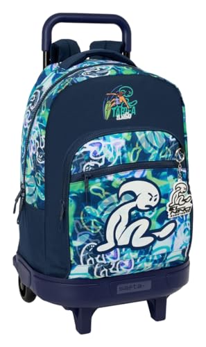 Safta El Kook Großer Rucksack mit Rädern, kompakt, abnehmbar, ideal für Kinder verschiedener Altersgruppen, bequem und vielseitig, Qualität und Widerstandsfähigkeit, 33 x 22 x 45 cm, marineblau, M, Safta El Kook Großer Rucksack mit Rädern, kompakt, abnehmbar, ideal für Kinder verschiedener Altersgruppen, bequem und vielseitig, Qualität und Widerstandsfähigkeit, 33 x 22 x 45 cm, marineblau, M, von safta