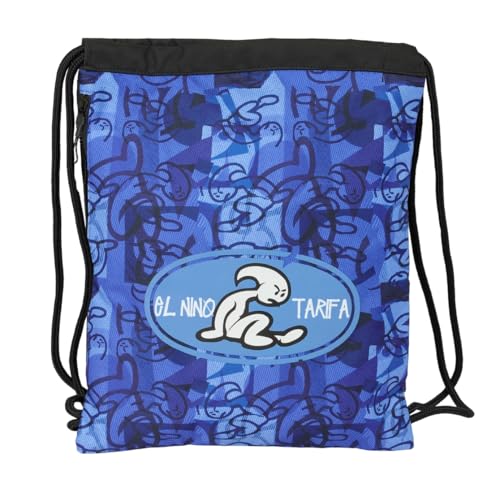 safta El Niño Roller Sport-Rucksack, Kordelzug, Rucksack, ideal für Kinder verschiedener Altersgruppen, bequem und vielseitig, Qualität und Widerstandsfähigkeit, 35 x 45 cm, Blau/Schwarz, M, Casual safta El Niño Roller Sport-Rucksack, Kordelzug, Rucksack, ideal für Kinder verschiedener Altersgruppen, bequem und vielseitig, Qualität und Widerstandsfähigkeit, 35 x 45 cm, Blau/Schwarz, M, Casual von safta