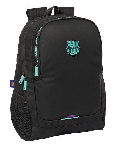 Safta F.C. Barcelona 3. Team Schulrucksack, ideal für Kinder unterschiedlichen Alters, bequem und vielseitig, Qualität und Widerstandsfähigkeit, 32 x 16 x 44 cm, Schwarz, Schwarz, Estándar, Casual von safta