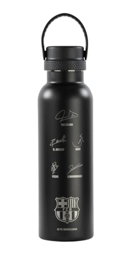 Safta F.C. Barcelona Black Thermosflasche, Edelstahl, doppelte Isolierung, 12 Stunden Heißgetränk und 24 Stunden Kaltgetränke, 7,3 x 25 cm, 600 ml, Schwarz, M, Casual Safta F.C. Barcelona Black Thermosflasche, Edelstahl, doppelte Isolierung, 12 Stunden Heißgetränk und 24 Stunden Kaltgetränke, 7,3 x 25 cm, 600 ml, Schwarz, M, Casual von safta
