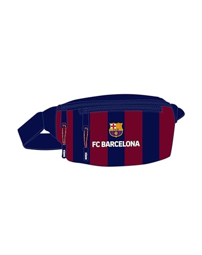 Safta F.C. Barcelona Gürteltasche mit Außentasche, ideal für Jugendliche und Kinder verschiedener Altersgruppen, bequem und vielseitig, Qualität und Widerstandsfähigkeit, 23 x 9 x 12 cm, von safta