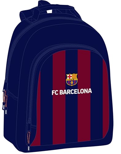 Safta F.C. Barcelona Rucksack, anpassbar an Kinderwagen, Rucksack, ideal für Kinder verschiedener Altersgruppen, bequem und vielseitig, Qualität und Widerstandsfähigkeit, 32 x 15 x 42 cm, von safta