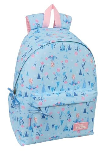 Safta FROZEN ICE MAGIC Rucksack für Laptops mit 35,8 cm (14,1 Zoll), ideal für Jugendliche verschiedener Altersgruppen, bequem und vielseitig, Qualität und Widerstandsfähigkeit, 31 x 13 x 43 cm, von safta