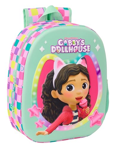 Safta GABBY'S DOLLHOUSE 3D Schulrucksack, mit 3D-Design, anpassbar an den Wagen, ideal für Kinder verschiedener Altersgruppen, bequem und vielseitig, Qualität und Widerstandsfähigkeit, 27 x 10 x 33 cm Safta GABBY'S DOLLHOUSE 3D Schulrucksack, mit 3D-Design, anpassbar an den Wagen, ideal für Kinder verschiedener Altersgruppen, bequem und vielseitig, Qualität und Widerstandsfähigkeit, 27 x 10 x 33 cm von safta