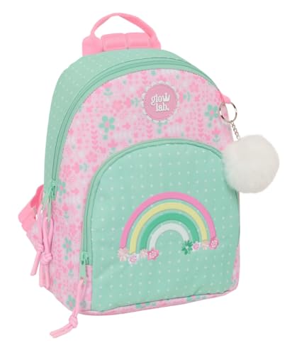 Safta GLOWLAB Amazing Mini-Rucksack für den täglichen Gebrauch, ideal für Kinder verschiedener Altersgruppen, bequem und vielseitig, Qualität und Widerstandsfähigkeit, 25 x 13 x 30 cm, bunt, M, Casual von safta