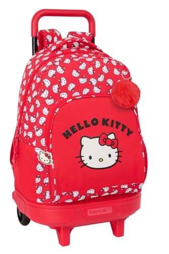 Safta Hello KITTY ICONIC Großer Rucksack mit Rädern, kompakt, abnehmbar, ideal für Kinder verschiedener Altersgruppen, bequem und vielseitig, Qualität und Widerstandsfähigkeit, 33 x 22 x 45 cm, Safta Hello KITTY ICONIC Großer Rucksack mit Rädern, kompakt, abnehmbar, ideal für Kinder verschiedener Altersgruppen, bequem und vielseitig, Qualität und Widerstandsfähigkeit, 33 x 22 x 45 cm, von safta