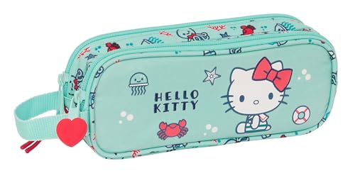 Safta Hello Kitty SEA Lovers Federmäppchen für Kinder, Federmäppchen für Kinder, ideal für Schulkinder, bequem und vielseitig, Qualität und Widerstandsfähigkeit, 21 x 6 x 8 cm, Türkis, türkis, Safta Hello Kitty SEA Lovers Federmäppchen für Kinder, Federmäppchen für Kinder, ideal für Schulkinder, bequem und vielseitig, Qualität und Widerstandsfähigkeit, 21 x 6 x 8 cm, Türkis, türkis, von safta
