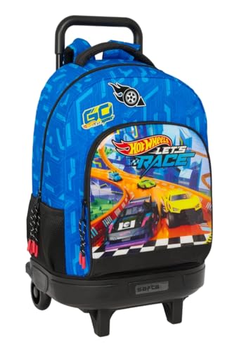 Safta Hot Wheels Let's Race Großer Rucksack mit Rädern, kompakt, abnehmbar, ideal für Kinder verschiedener Altersgruppen, bequem und vielseitig, Qualität und Widerstandsfähigkeit, 33 x 22 x 45 cm, Safta Hot Wheels Let's Race Großer Rucksack mit Rädern, kompakt, abnehmbar, ideal für Kinder verschiedener Altersgruppen, bequem und vielseitig, Qualität und Widerstandsfähigkeit, 33 x 22 x 45 cm, von safta
