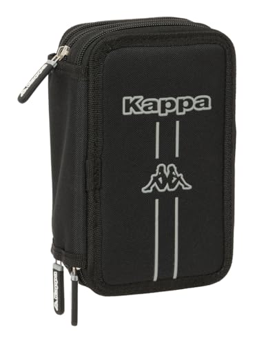 Safta KAPPA DARK Schulmäppchen mit 37 Utensilien, Kindermäppchen, ideal für Kinder von 5 bis 14 Jahren, bequem und vielseitig, Qualität und Widerstandsfähigkeit, 12,5 x 5,5 x 19,5 cm, Schwarz, M, Safta KAPPA DARK Schulmäppchen mit 37 Utensilien, Kindermäppchen, ideal für Kinder von 5 bis 14 Jahren, bequem und vielseitig, Qualität und Widerstandsfähigkeit, 12,5 x 5,5 x 19,5 cm, Schwarz, M, von safta