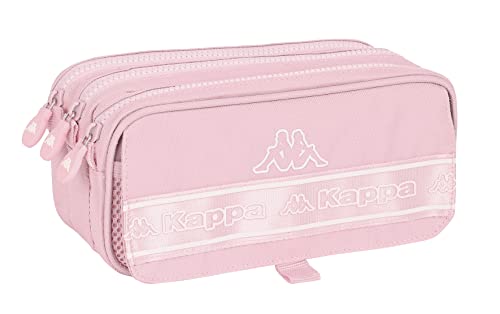 Safta Kappa - Federmäppchen für Kinder, für Kinder, ideal für Kinder im Schulalter, bequem und vielseitig, Qualität und Widerstandsfähigkeit, 21,5 x 8 x 10 cm, Rosa, Rosa, Estándar, Lässig von safta