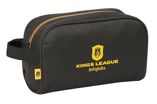 Safta Kings League Kulturbeutel für Kinder mit Griff, Kulturbeutel für Kinder, einfache Reinigung, bequem und vielseitig, Qualität und Widerstandsfähigkeit, 24 x 10 x 15 cm, Schwarz, Schwarz, Safta Kings League Kulturbeutel für Kinder mit Griff, Kulturbeutel für Kinder, einfache Reinigung, bequem und vielseitig, Qualität und Widerstandsfähigkeit, 24 x 10 x 15 cm, Schwarz, Schwarz, von safta