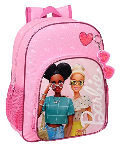 Barbie Girl Schulrucksack für Kinder, anpassbar an den Wagen, ideal für Kinder von 5 bis 14 Jahren, bequem und vielseitig, Qualität und Widerstandsfähigkeit, 32 x 12 x 38 cm, Rosa, Rosa, Estándar, Barbie Girl Schulrucksack für Kinder, anpassbar an den Wagen, ideal für Kinder von 5 bis 14 Jahren, bequem und vielseitig, Qualität und Widerstandsfähigkeit, 32 x 12 x 38 cm, Rosa, Rosa, Estándar, von safta