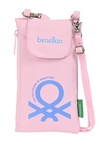 Safta M695 BENETTON Raspberry - Geldbörse, Standard-Geldbörse, für Handy, bequem und vielseitig, Qualität und Beständigkeit, 19 x 10 cm, Fuchsia Unisex Kinder, hellrosa, Estándar, Casual von safta