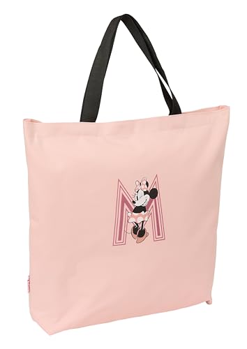 Safta MINNIE BLUSH - Shopping-Tasche, Damen, Shopping-Tasche, bequem und vielseitig, Qualität und Widerstandsfähigkeit, 50 x 10 x 45 cm, Rosa, Rosa, Estándar, Lässig von safta