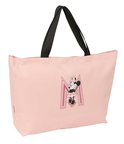 Safta MINNIE BLUSH - Einkaufstasche für Damen, große Shopping-Tasche, bequem und vielseitig, Qualität und Widerstandsfähigkeit, 54 x 13 x 34 cm, Rosa, Rosa, Estándar, Casual von safta