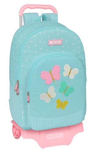 Safta MOOS Butterflies Großer Schulrucksack mit Trolley 905, recycelbarer Stoff, ideal für Kinder verschiedener Altersgruppen, bequem und vielseitig, Qualität und Widerstandsfähigkeit, 30 x 14 x 46 Safta MOOS Butterflies Großer Schulrucksack mit Trolley 905, recycelbarer Stoff, ideal für Kinder verschiedener Altersgruppen, bequem und vielseitig, Qualität und Widerstandsfähigkeit, 30 x 14 x 46 von safta