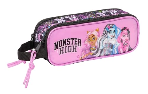 Safta Monster High Drama, Doppelmäppchen für Kinder, ideal für Kinder im Schulalter, bequem und vielseitig, Qualität und Widerstandsfähigkeit, 21 x 6 x 8 cm, bunt, M, Casual Safta Monster High Drama, Doppelmäppchen für Kinder, ideal für Kinder im Schulalter, bequem und vielseitig, Qualität und Widerstandsfähigkeit, 21 x 6 x 8 cm, bunt, M, Casual von safta
