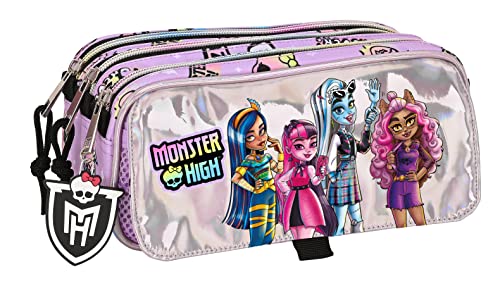 Safta Big Monster HIGH Dreifach-Tasche Best Boos, Lila, Estándar, Lässig von safta