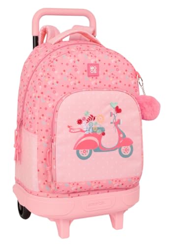 Safta Moos Passion Großer Rucksack mit Rädern, kompakt, abnehmbar, ideal für Kinder verschiedener Altersgruppen, bequem und vielseitig, Qualität und Widerstandsfähigkeit, 33 x 22 x 45 cm, bunt, M, Safta Moos Passion Großer Rucksack mit Rädern, kompakt, abnehmbar, ideal für Kinder verschiedener Altersgruppen, bequem und vielseitig, Qualität und Widerstandsfähigkeit, 33 x 22 x 45 cm, bunt, M, von safta