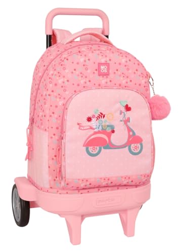 Safta Moos Passion Großer Rucksack mit Rädern, kompakt, abnehmbar, ideal für Kinder verschiedener Altersgruppen, bequem und vielseitig, Qualität und Widerstandsfähigkeit, 33 x 22 x 45 cm, bunt, M, Safta Moos Passion Großer Rucksack mit Rädern, kompakt, abnehmbar, ideal für Kinder verschiedener Altersgruppen, bequem und vielseitig, Qualität und Widerstandsfähigkeit, 33 x 22 x 45 cm, bunt, M, von safta