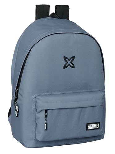 Safta München Basic Rucksack für Laptops mit 39,6 cm (15,6 Zoll) und USB, ideal für Jugendliche verschiedener Altersgruppen, recycelter Stoff, bequem und vielseitig, Qualität und Widerstandsfähigkeit, von safta