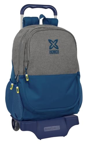 Safta München Street Großer Schulrucksack mit Trolley 905, ideal für Kinder verschiedener Altersgruppen, bequem und vielseitig, Qualität und Widerstandsfähigkeit, 32 x 16 x 44 cm, grau/blau, M, Casual Safta München Street Großer Schulrucksack mit Trolley 905, ideal für Kinder verschiedener Altersgruppen, bequem und vielseitig, Qualität und Widerstandsfähigkeit, 32 x 16 x 44 cm, grau/blau, M, Casual von safta