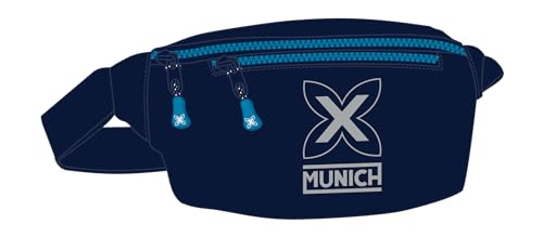Safta Munich Nautic Bauchtasche mit Außentasche, ideal für Jugendliche und Kinder unterschiedlichen Alters, bequem und vielseitig, Qualität und Widerstandsfähigkeit, 23 x 9 x 12 cm, Marineblau, von safta