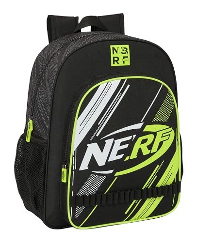 Safta NERF GET READY Kinderrucksack, anpassbar an Kinderwagen, ideal für Kinder verschiedener Altersgruppen, bequem und vielseitig, Qualität und Widerstandsfähigkeit, 32 x 12 x 38 cm, Schwarz, Schwarz Safta NERF GET READY Kinderrucksack, anpassbar an Kinderwagen, ideal für Kinder verschiedener Altersgruppen, bequem und vielseitig, Qualität und Widerstandsfähigkeit, 32 x 12 x 38 cm, Schwarz, Schwarz von safta