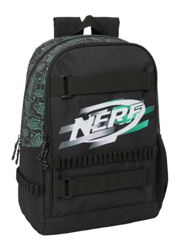 Safta NERF Game Schulrucksack, anpassbar an Kinderwagen, ideal für Kinder verschiedener Altersgruppen, bequem und vielseitig, Qualität und Widerstandsfähigkeit, 31 x 17 x 44 cm, Schwarz, M, Casual Safta NERF Game Schulrucksack, anpassbar an Kinderwagen, ideal für Kinder verschiedener Altersgruppen, bequem und vielseitig, Qualität und Widerstandsfähigkeit, 31 x 17 x 44 cm, Schwarz, M, Casual von safta