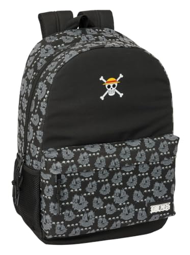 safta One Piece Pirates Schulrucksack für Kinder, ideal für Kinder verschiedener Altersgruppen, bequem und vielseitig, Qualität und Widerstandsfähigkeit, 30 x 14 x 46 cm, Schwarz, M, Casual safta One Piece Pirates Schulrucksack für Kinder, ideal für Kinder verschiedener Altersgruppen, bequem und vielseitig, Qualität und Widerstandsfähigkeit, 30 x 14 x 46 cm, Schwarz, M, Casual von safta