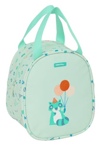 Safta Preescolar Fiesta Lunchtasche, hochwertig und widerstandsfähig, für Mahlzeiten, Freizeit, 19 x 14 x 22 cm, grün, M, Casual von safta