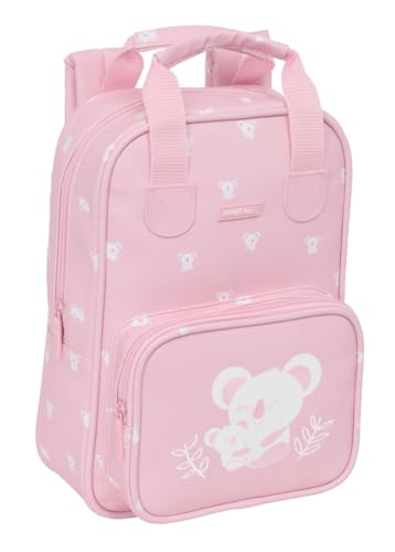 Safta Preescolar Koala Kinderrucksack, anpassbar mit Griffen, recycelbarer Stoff, ideal für Kinder verschiedener Altersgruppen, bequem und vielseitig, Qualität und Widerstandsfähigkeit, 20 x 8 x 28 von safta