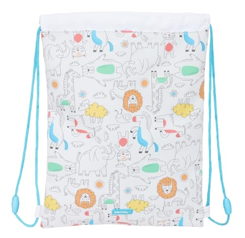 Safta Preescolar Zoo Rucksack für Kinder, flach, ideal für Kinder verschiedener Altersgruppen, bequem und vielseitig, Qualität und Widerstandsfähigkeit, 26 x 34 cm, beige, M, Casual Safta Preescolar Zoo Rucksack für Kinder, flach, ideal für Kinder verschiedener Altersgruppen, bequem und vielseitig, Qualität und Widerstandsfähigkeit, 26 x 34 cm, beige, M, Casual von safta