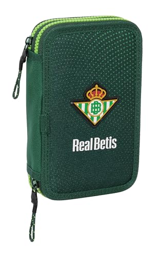 Safta Real BETIS BALOMPIÉ Schulmäppchen für Kinder, mit 28 nützlichen Produkten, ideal für Kinder von 5 bis 14 Jahren, bequem und vielseitig, Qualität und Widerstandsfähigkeit, 12,5 x 4 x 19,5 cm, von safta