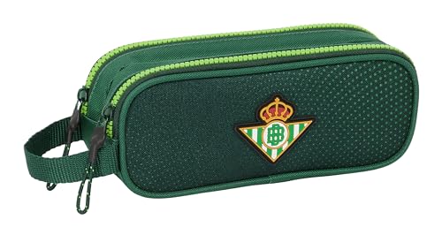 Safta Real Betis Balompié Doppelmäppchen für Kinder, ideal für Kinder im Schulalter, bequem und vielseitig, Qualität und Widerstandsfähigkeit, 21 x 6 x 8 cm, Grün, grün, Estándar, Lässig von safta