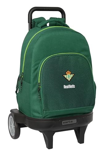 Safta Real Betis Balopie Großer Rucksack mit Rädern, kompakt, abnehmbar, ideal für Kinder verschiedener Altersgruppen, bequem und vielseitig, Qualität und Widerstandsfähigkeit, 33 x 22 x 45 cm, Grün, Safta Real Betis Balopie Großer Rucksack mit Rädern, kompakt, abnehmbar, ideal für Kinder verschiedener Altersgruppen, bequem und vielseitig, Qualität und Widerstandsfähigkeit, 33 x 22 x 45 cm, Grün, von safta